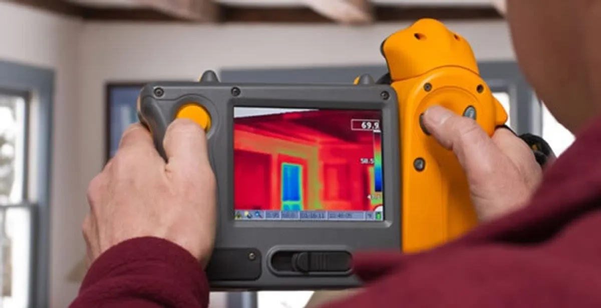 home energy audit service capturing thermal readings to analyze insulation and electrical efficiency in Miami, FL